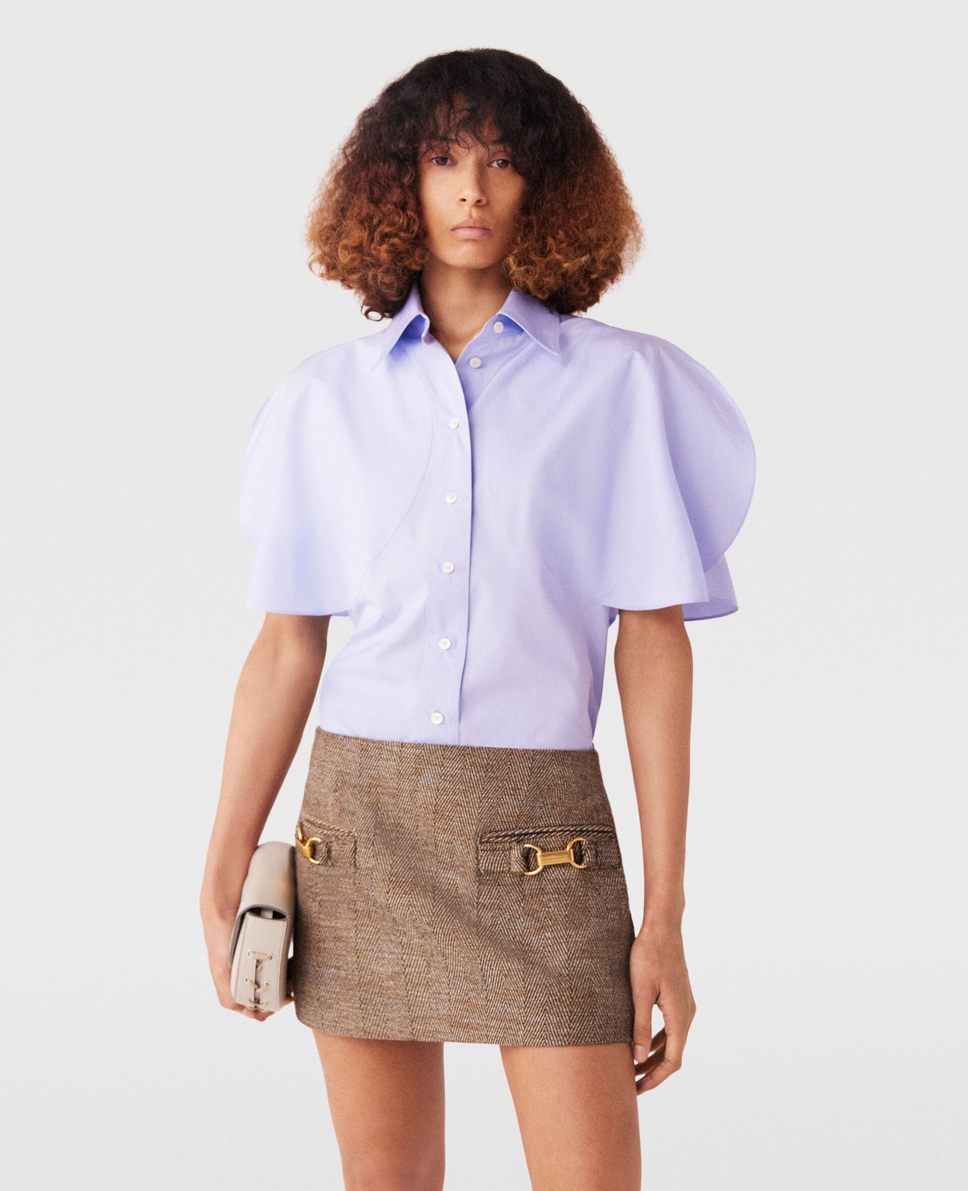 Flared Short Sleeve Shirt - 1