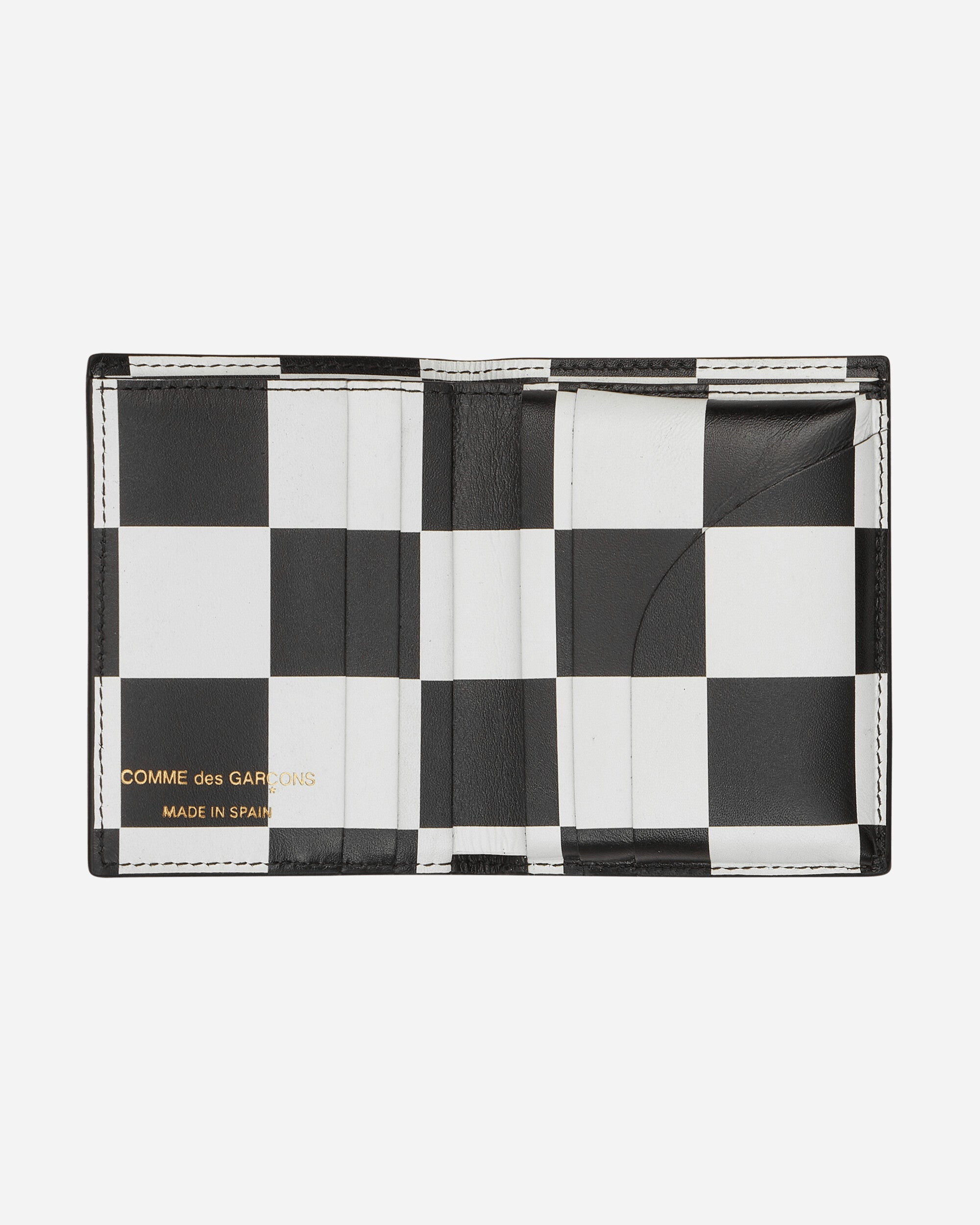 Classic Print Leather Wallet Black - 3