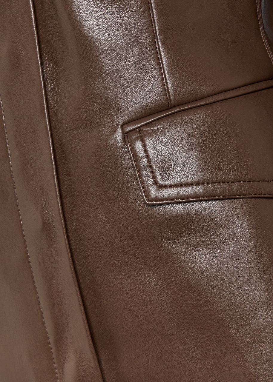 Nanushka Erina Darted Faux Leather Jacket - 5