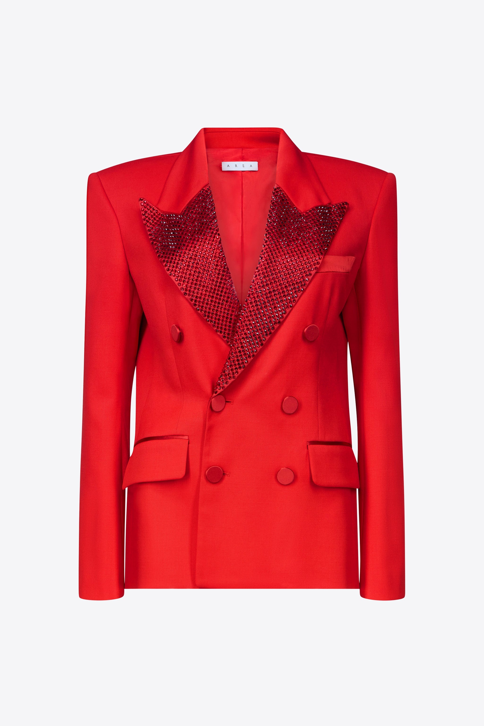 CRYSTAL EMBELLISHED RELAXED BLAZER - 1