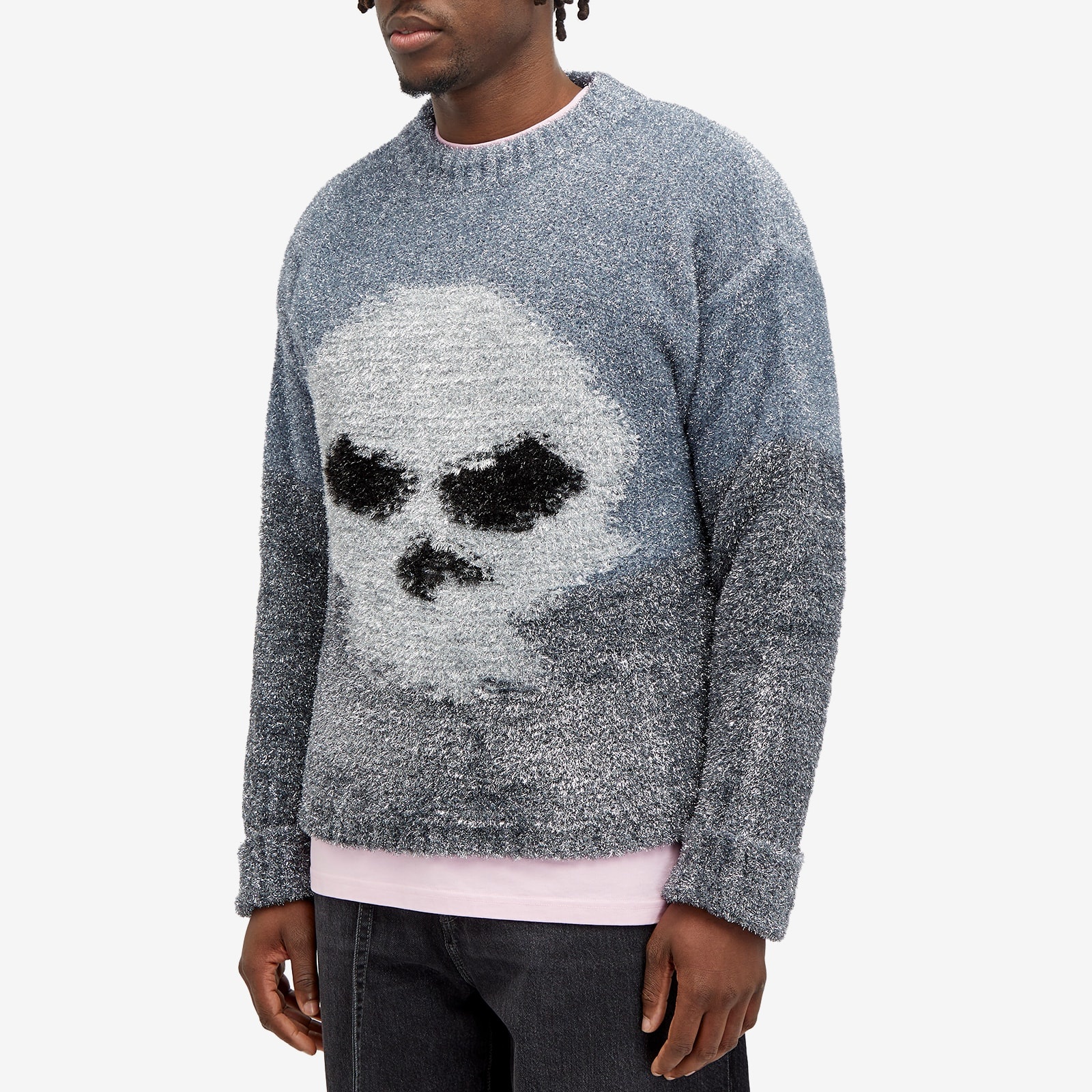 ERL Skull Knitted Crew Neck Jumper - 2