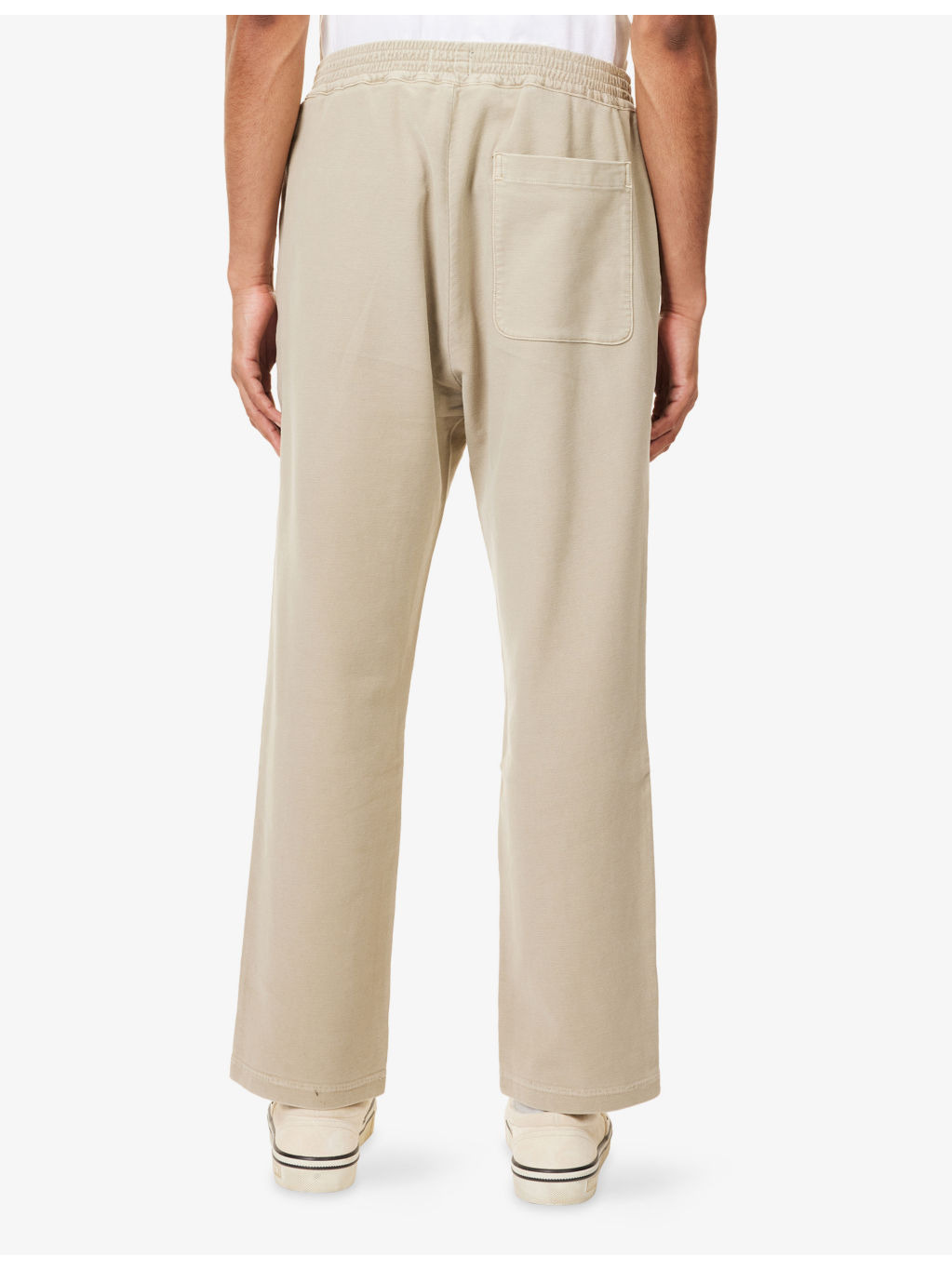 Pull On Straight-Leg Cotton-Blend Trousers - 4