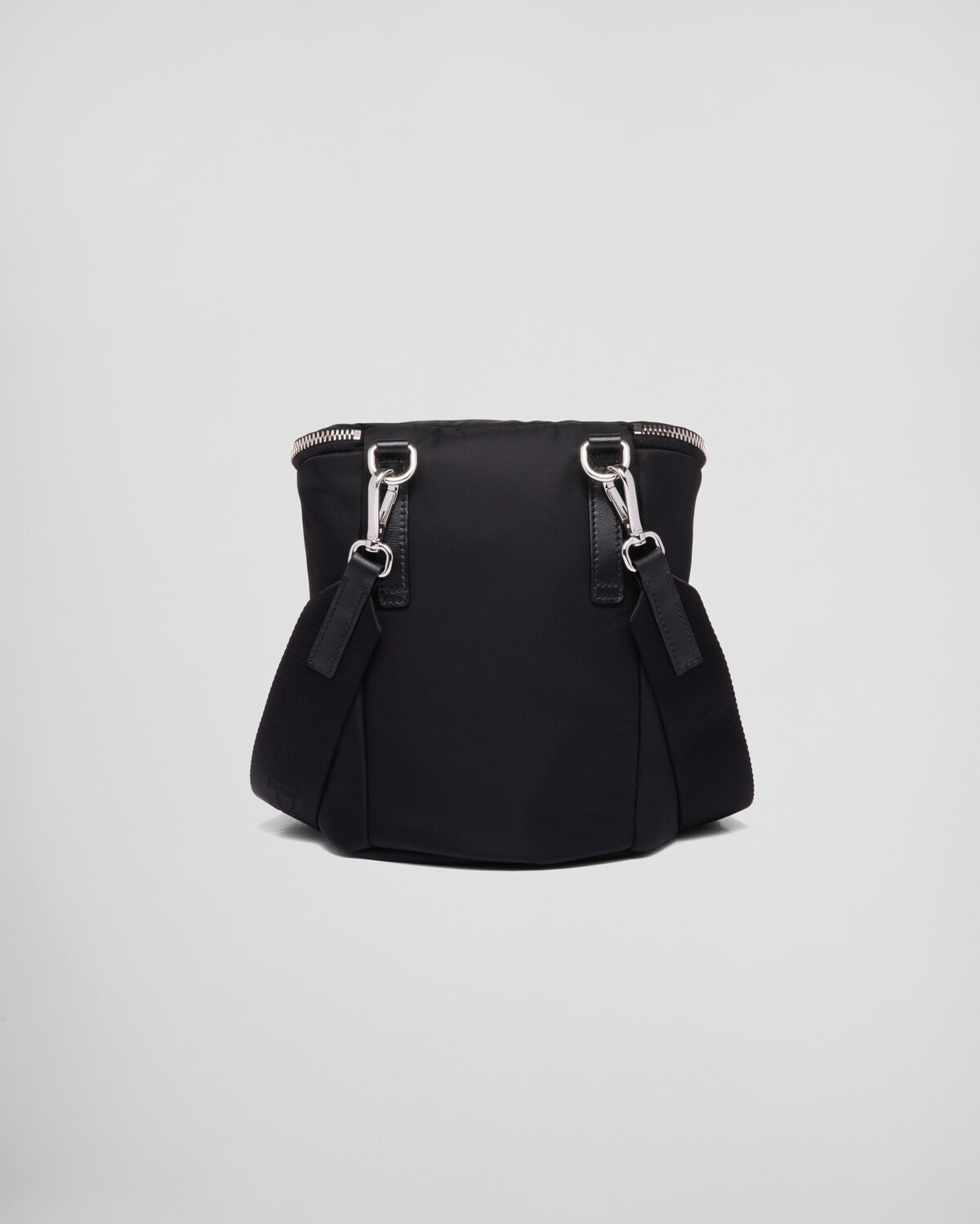Re-Nylon and leather shoulder bag - 4