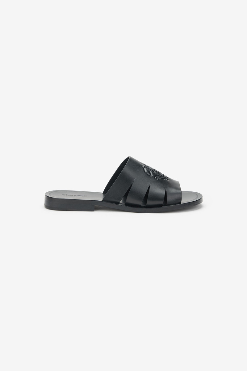 Leather Sandal with with Embossed Logo Detail 1