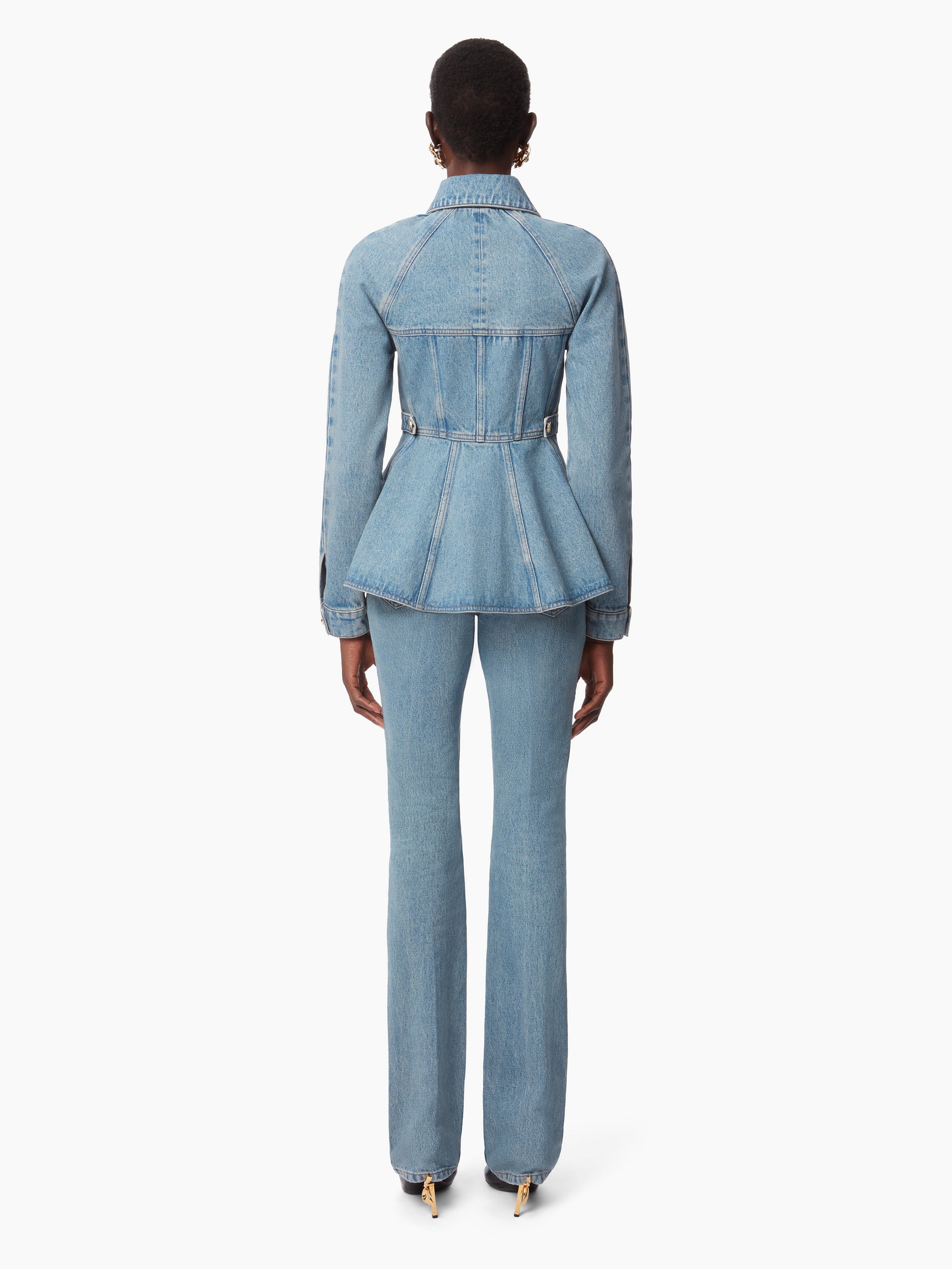 PEPLUM DENIM JACKET - 4
