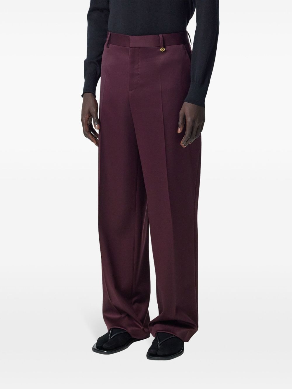 wide-leg tailored trousers - 3
