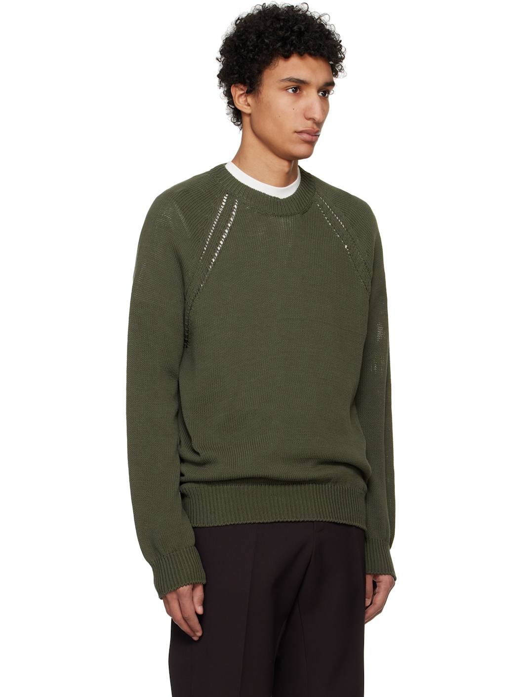 Green Seamless Sweater - 2