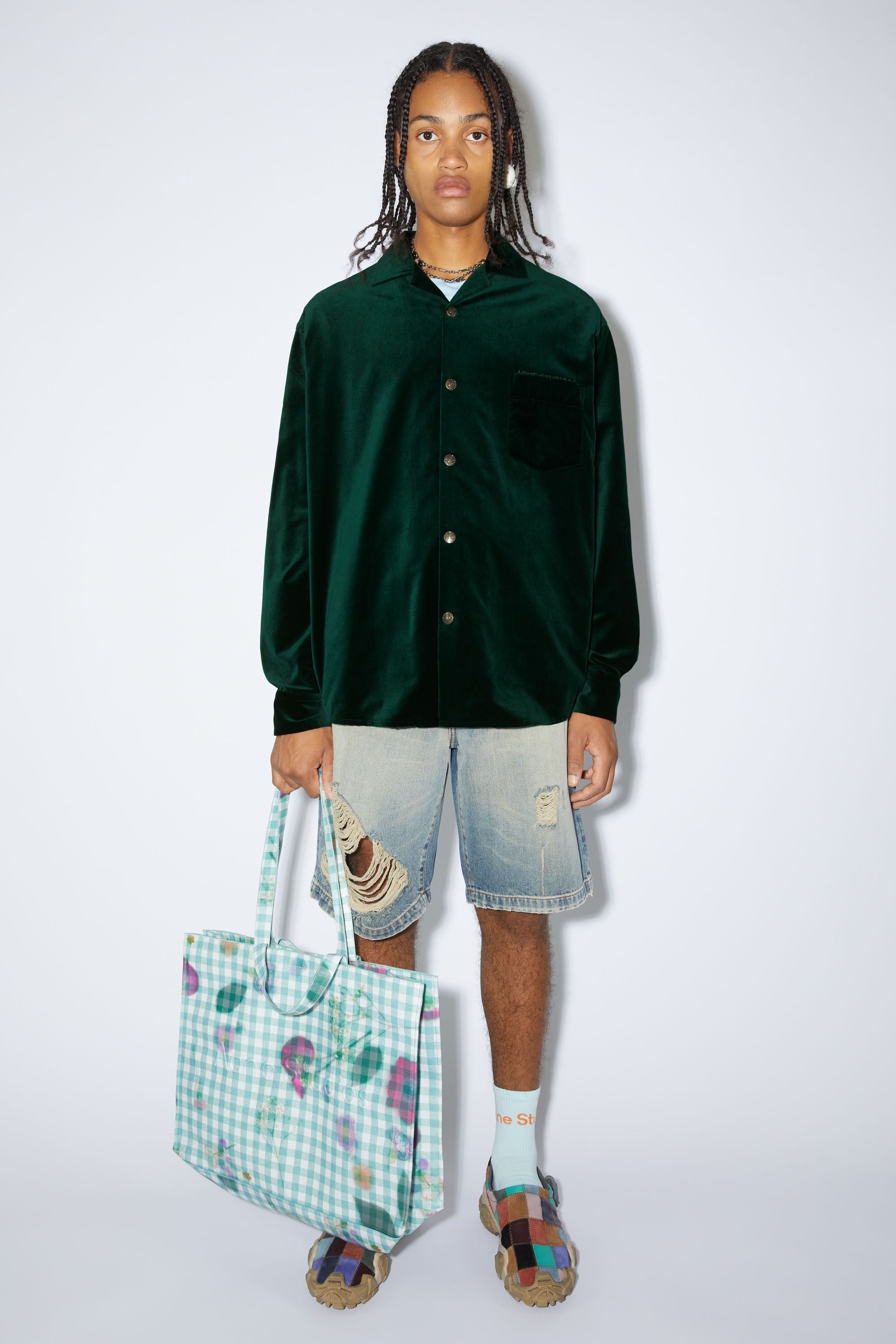 Button-up overshirt - Dark green - 2