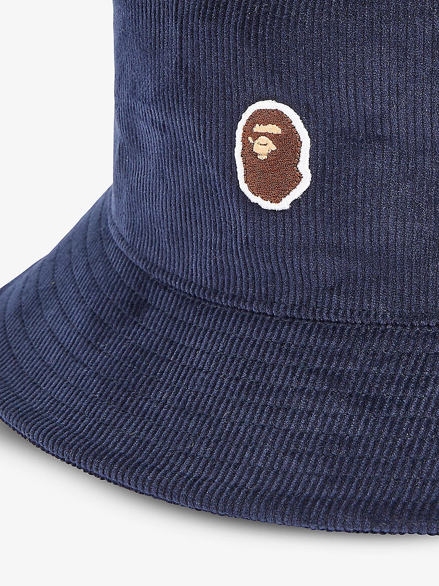 Logo-patch cotton-corduroy hat - 2