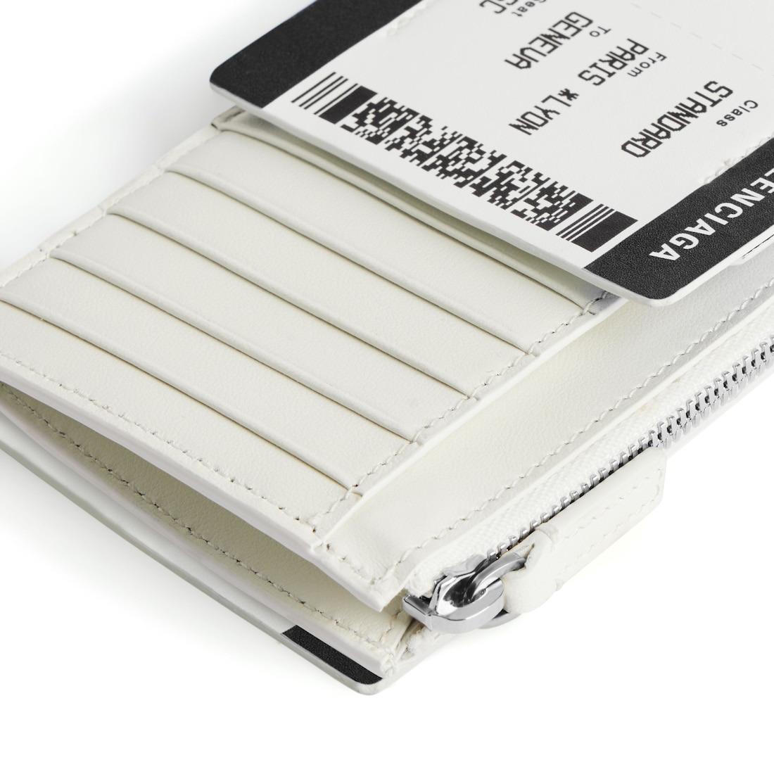 Men's Passport Boarding Pass Long Coin And Card Holder in Black/white - 4