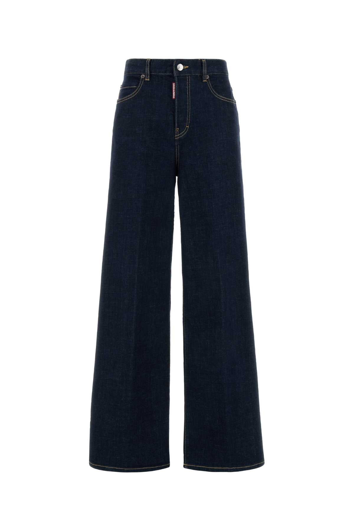 Dsquared Women Stretch Denim Traveller Wide-Leg Jeans - 1