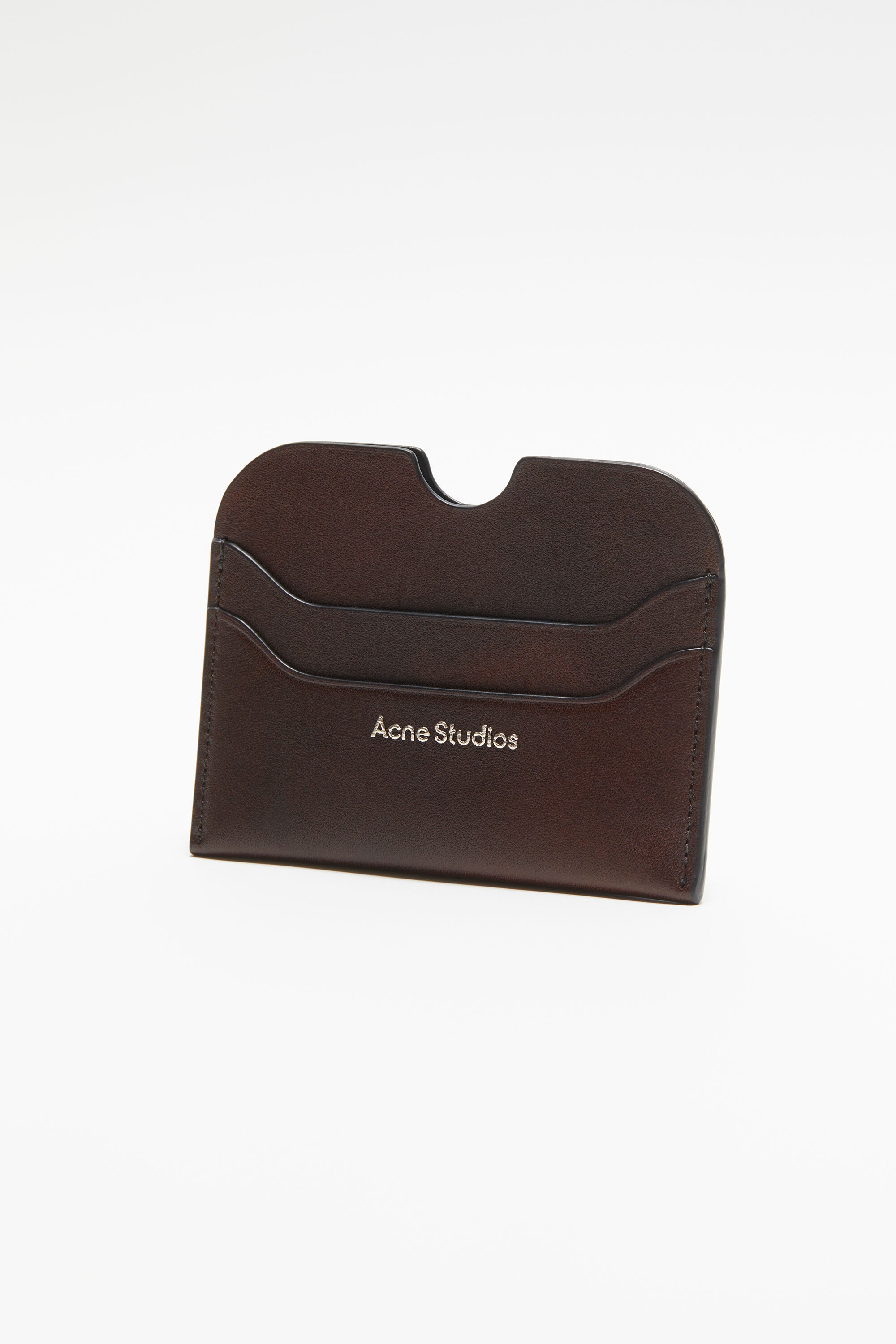 Leather card holder - Dark brown - 3
