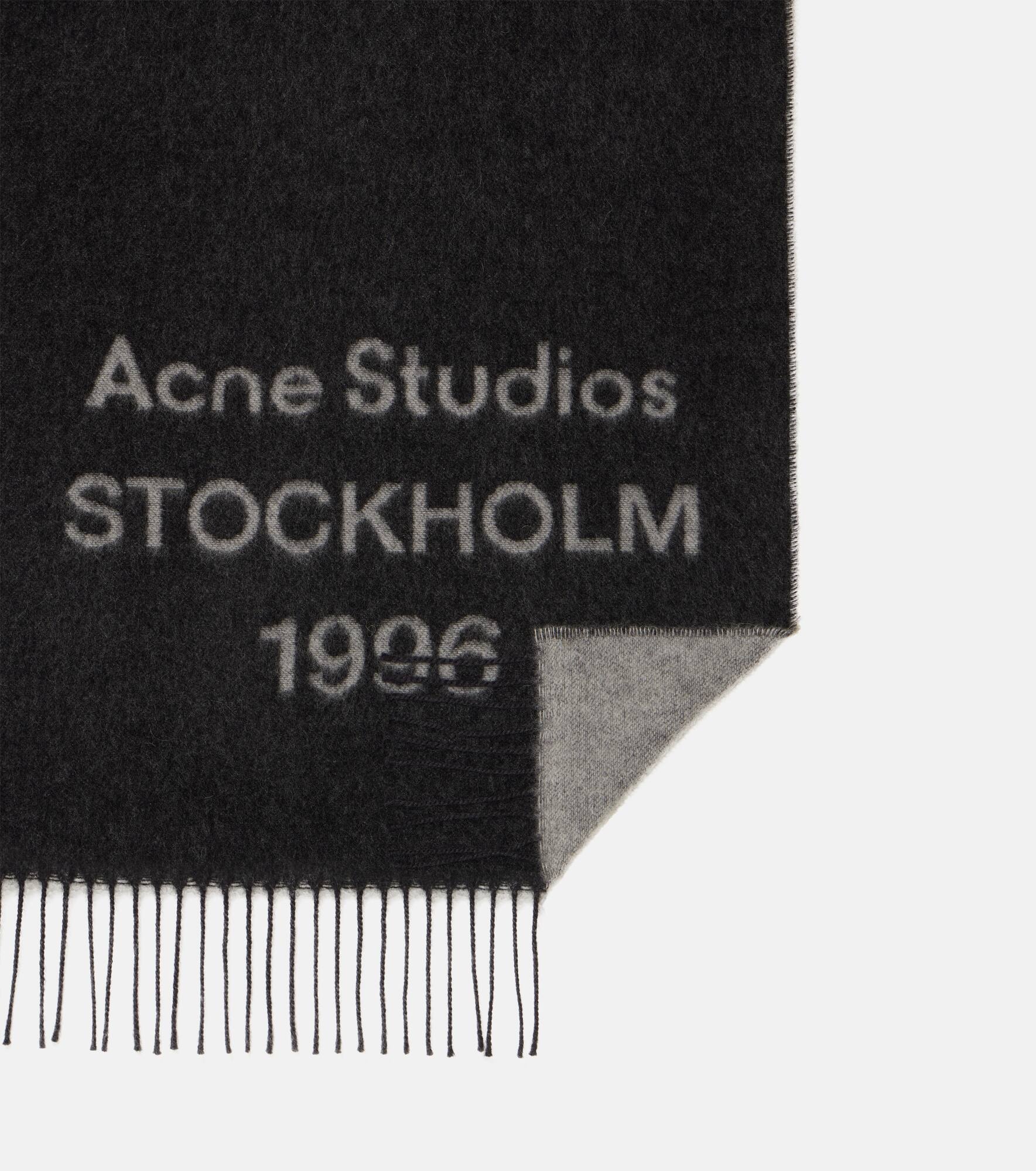 Logo wool scarf - 5