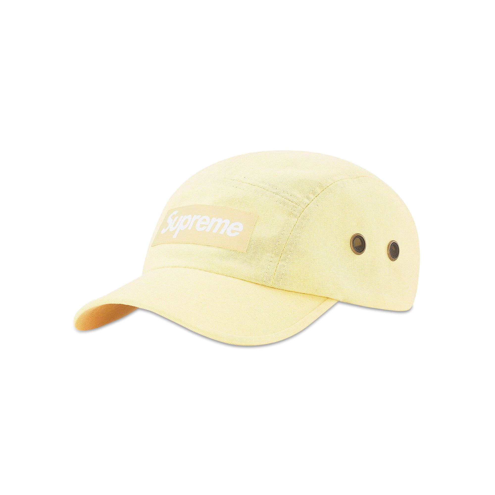 Supreme Brushed Cordura Camp Cap 'Pale Yellow' - 1