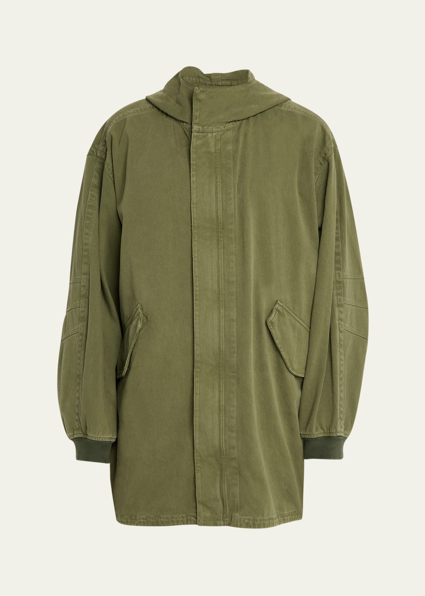 Men's Kemet Washed Cotton Fishtail Parka Jacket - 1