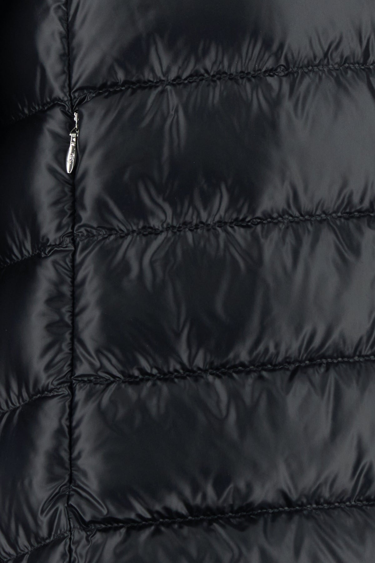 Black nylon down jacket - 3