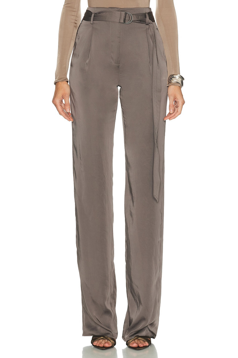 Lightweight Satin Belted Pant 1