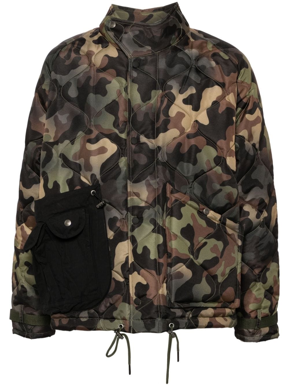 camouflage quilted jacket - 1