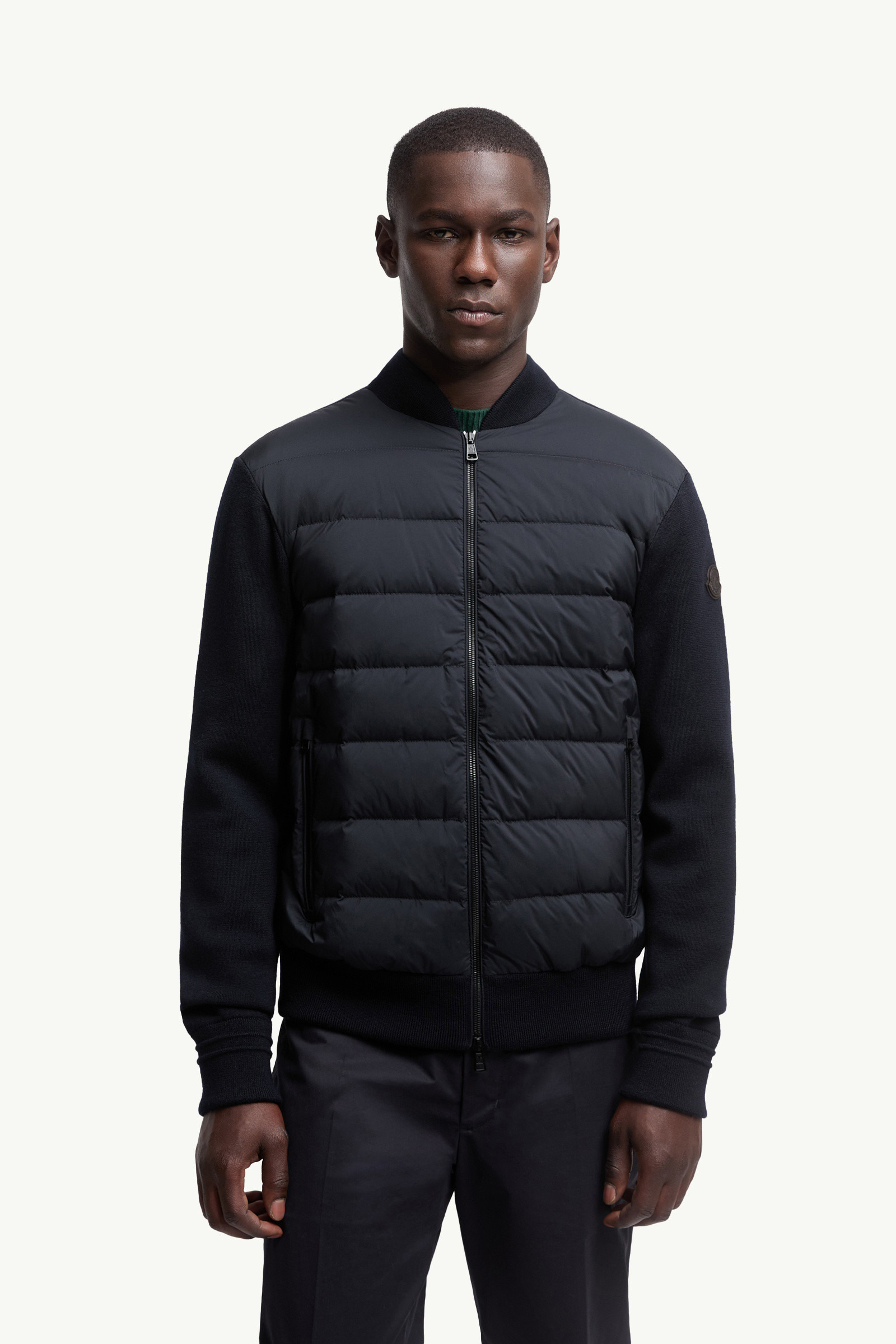 Padded Wool Zip-Up Cardigan - 3