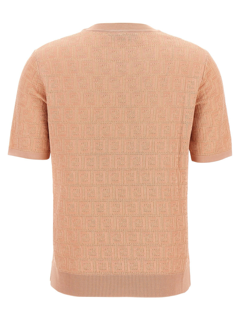 FENDI Ff Cotton T-Shirt Pink outlook