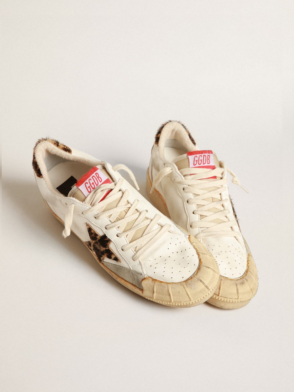 Ball Star in nappa with leopard-print pony skin star and heel tab - 2