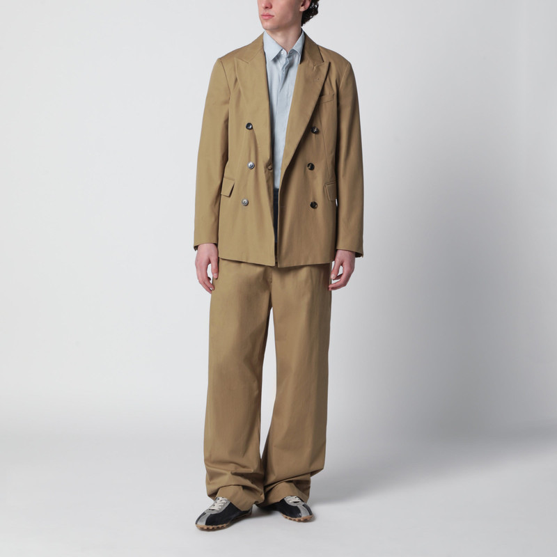 Dries Van Noten Camel double-breasted jacket outlook