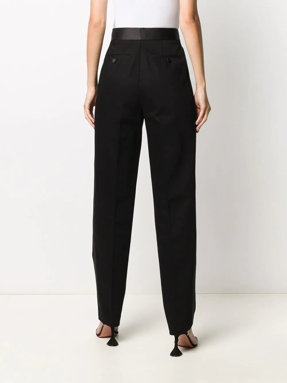 high-waisted tuxedo trousers - 4