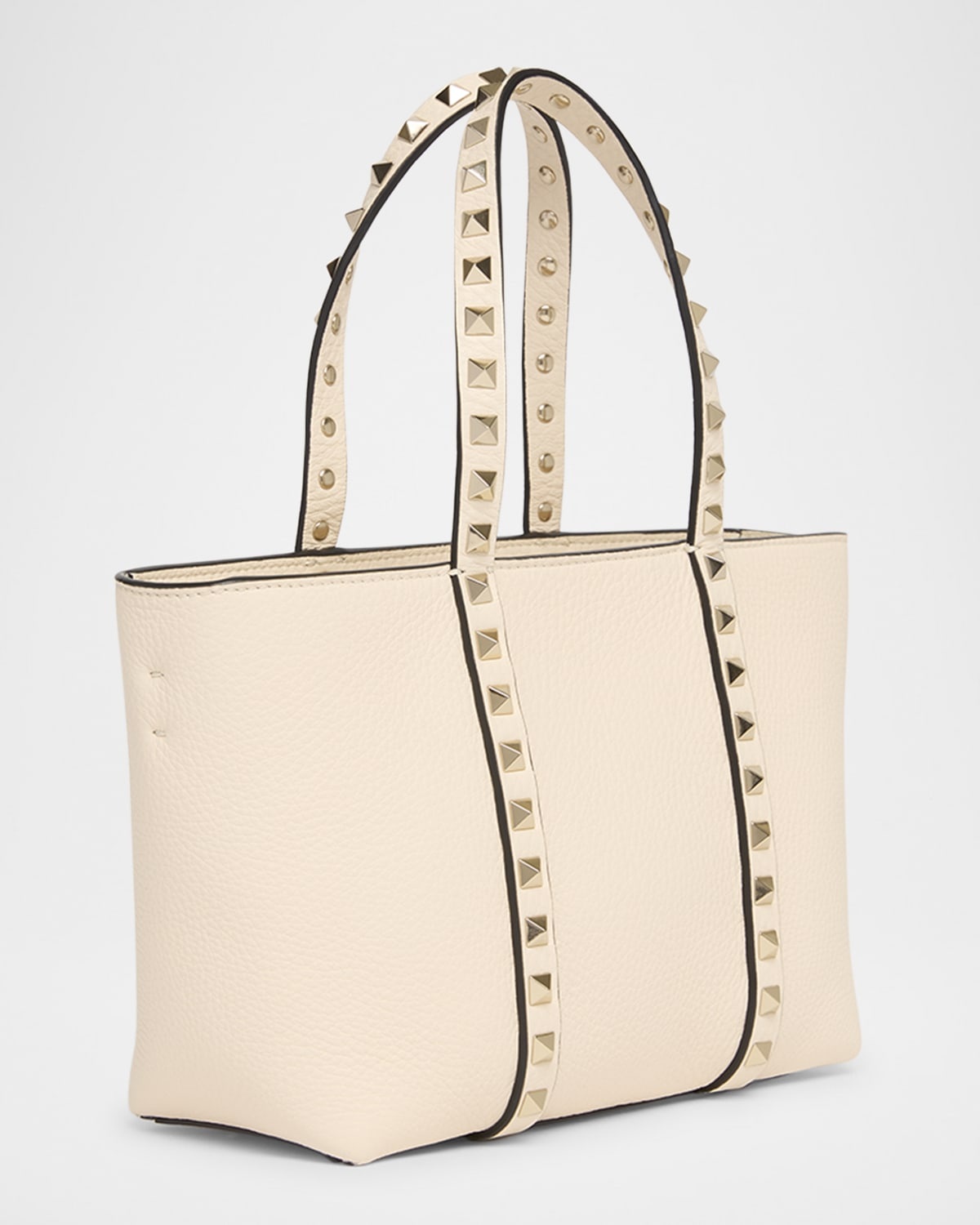 Mini Rockstud Leather Tote Bag - 3