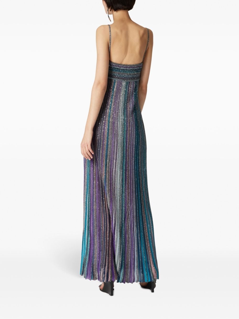 pleated lamÃ© long dress - 3