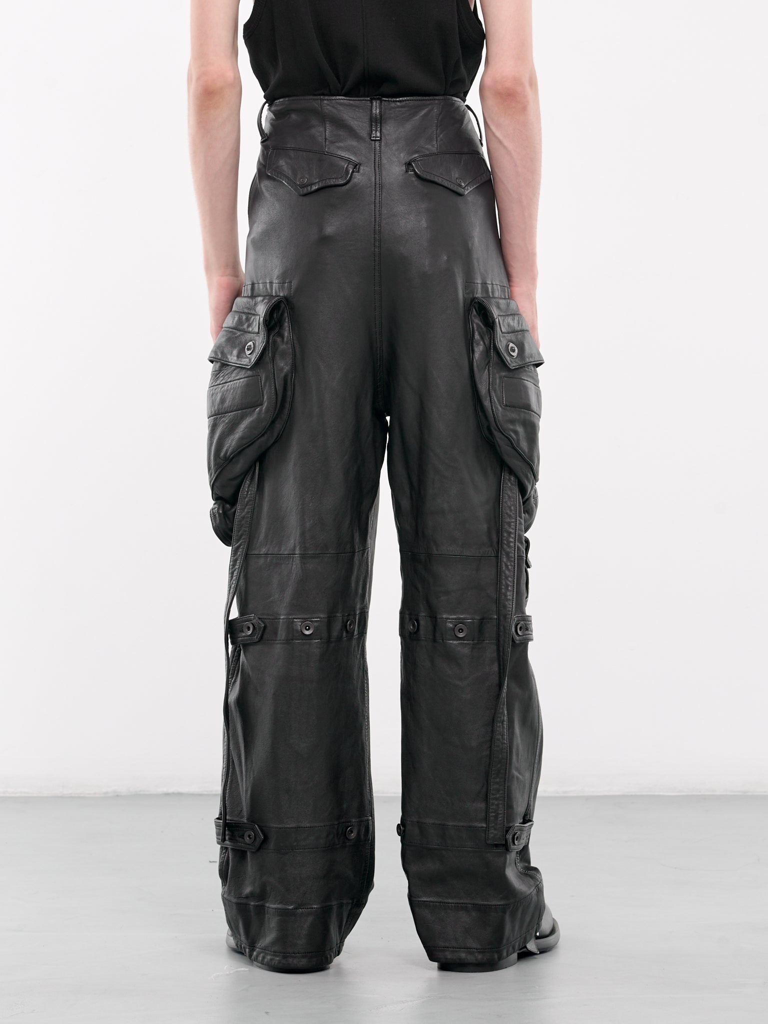 Lamb Leather Cargo Pants - 3