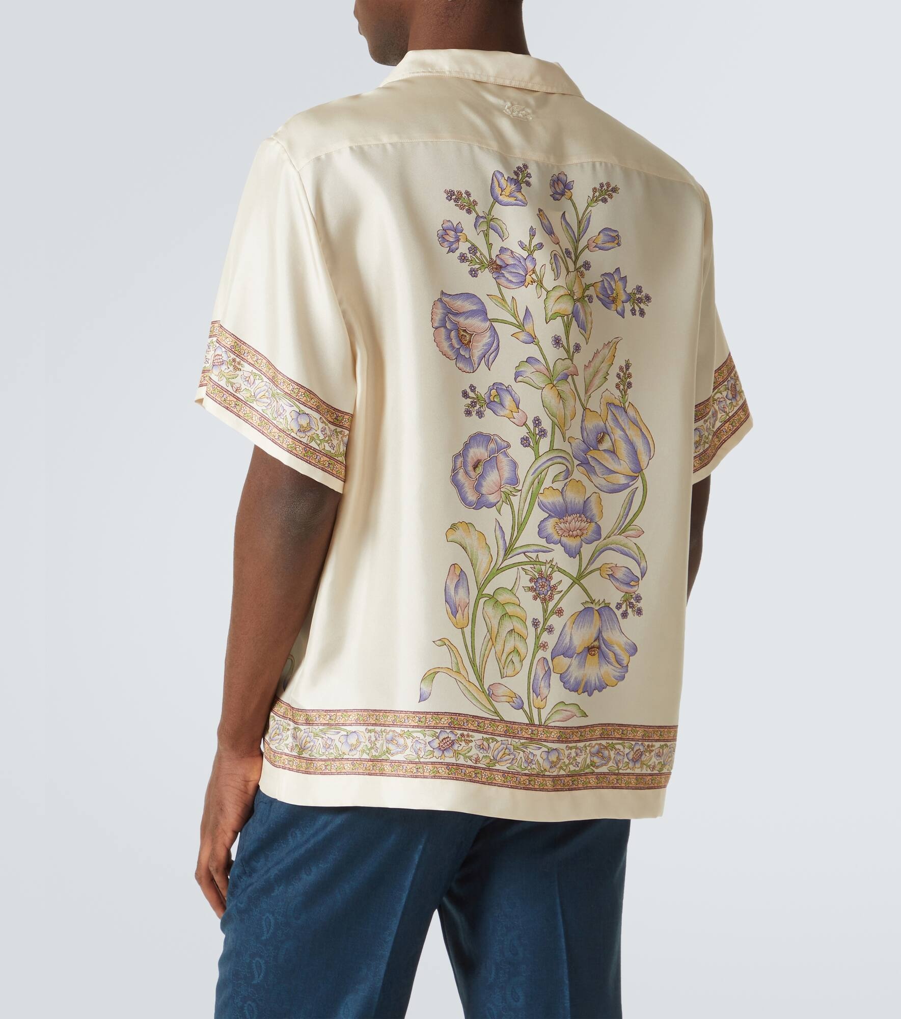 Paisley silk bowling shirt - 4