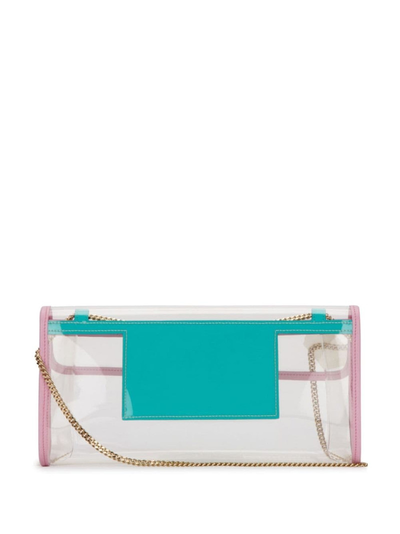 Roger Vivier crystal-embellished buckle clutch bag outlook