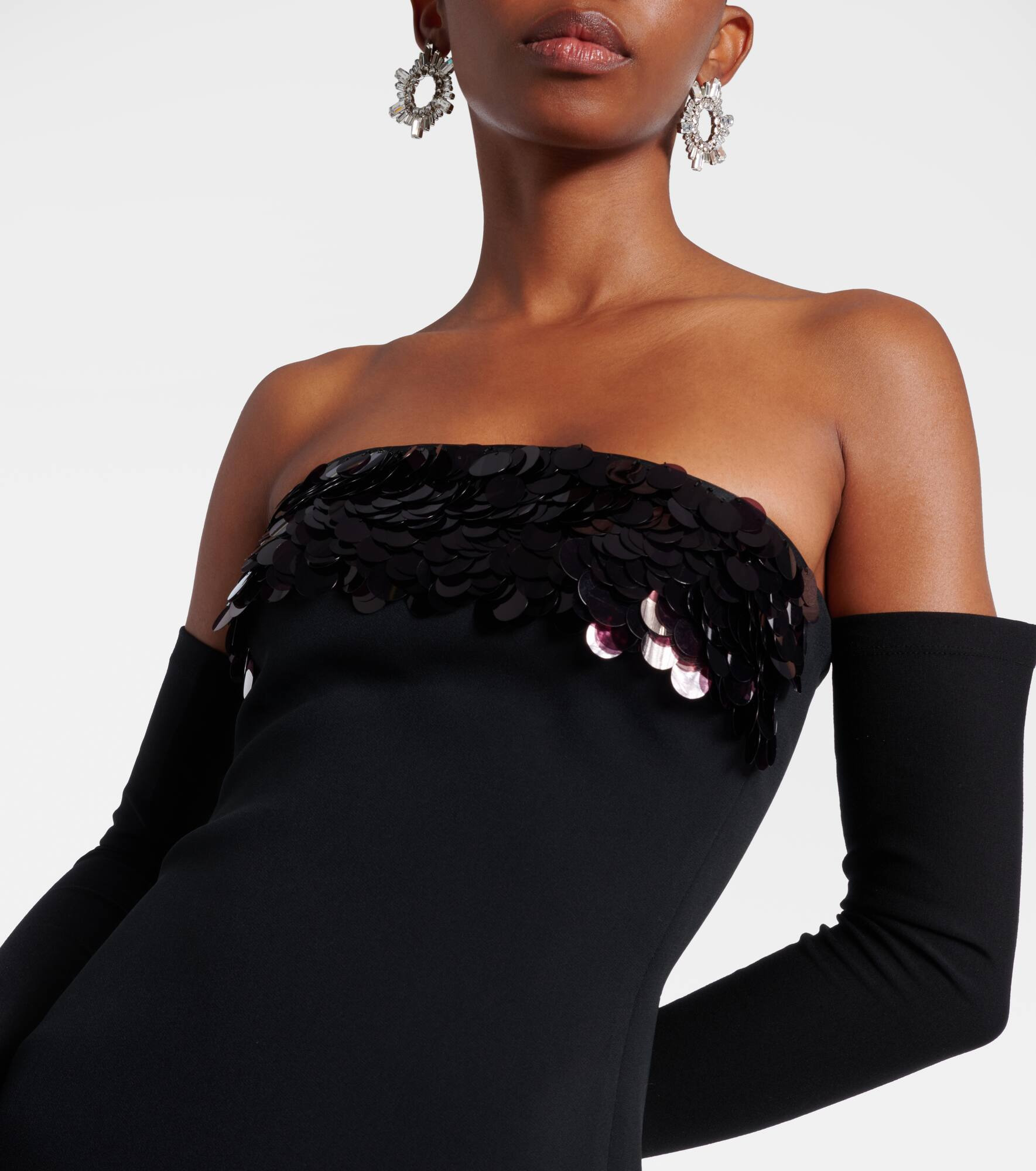 Sequined strapless gown - 4