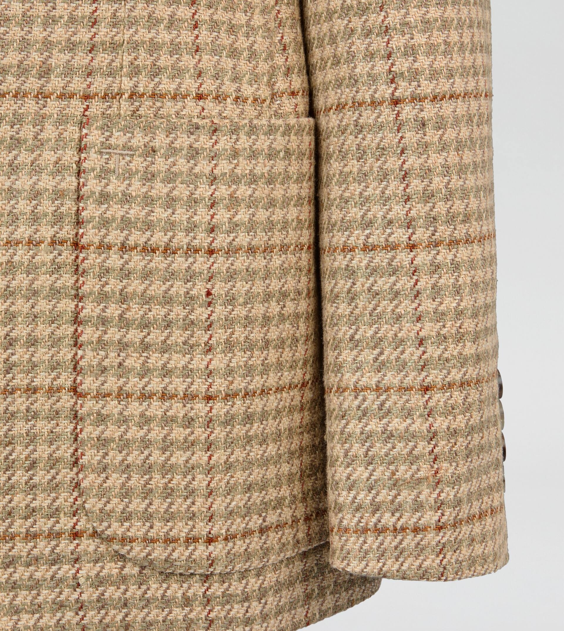 BLAZER IN SILK BLEND LINEN - BEIGE - 8