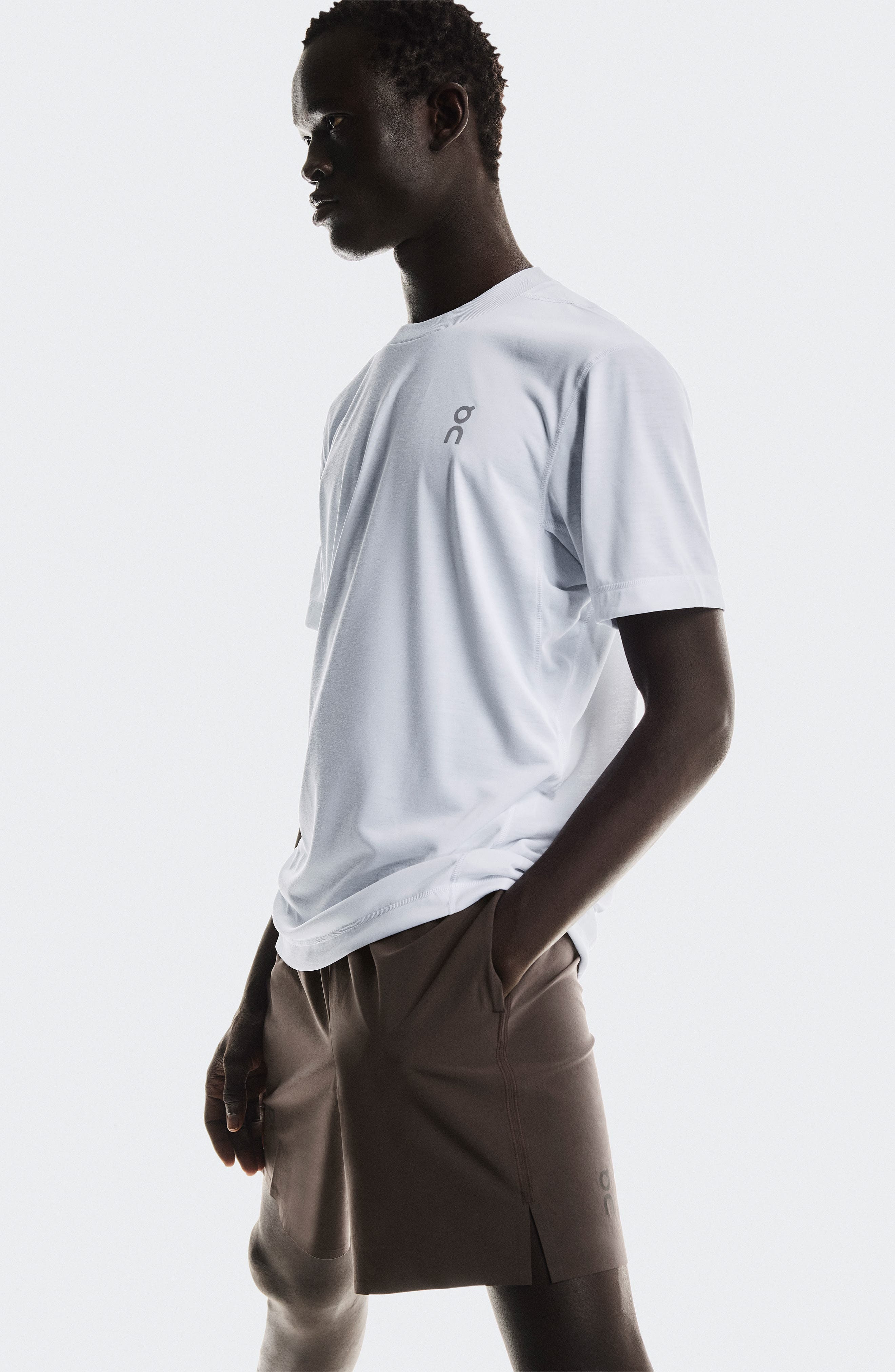 On Focus Stretch Running Shorts in Pebble at Nordstrom - 4