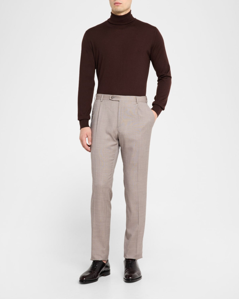 Brioni Men's Wool Sharkskin Trousers outlook