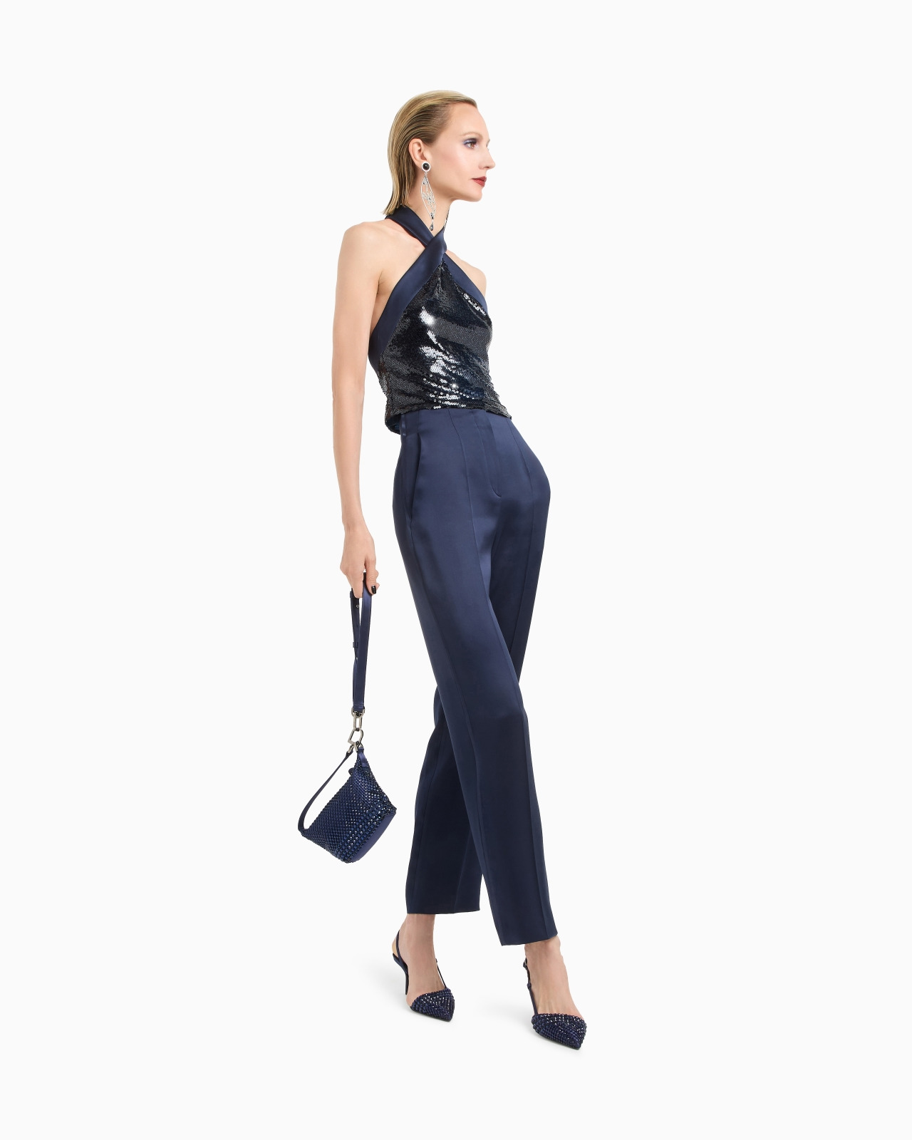 TULLE TOP EMBROIDERED WITH SEQUINS - 2