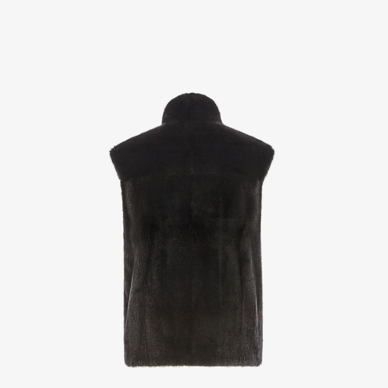 FENDI Black mink vest outlook