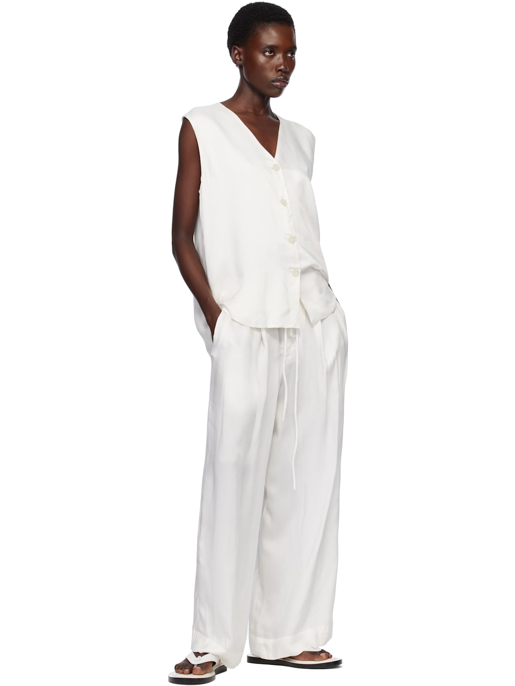 White Sanded Vest - 4