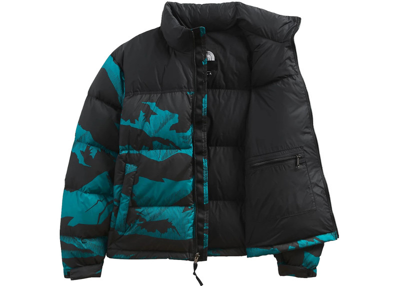 The North Face The North Face 1996 Retro Nuptse 700 Fill Packable Jacket Harbor Blue/Linear Mountain Print outlook