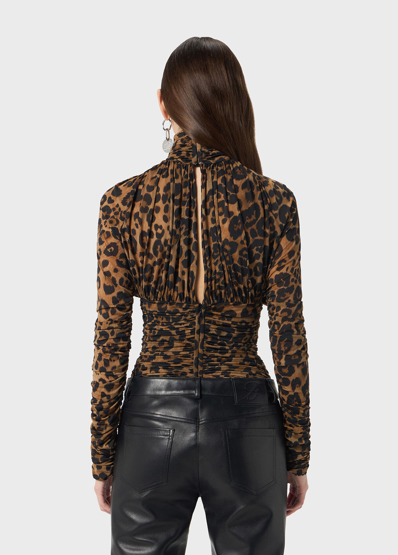 ANIMAL-PRINT JERSEY BODYSUIT WITH CUT-OUT 3
