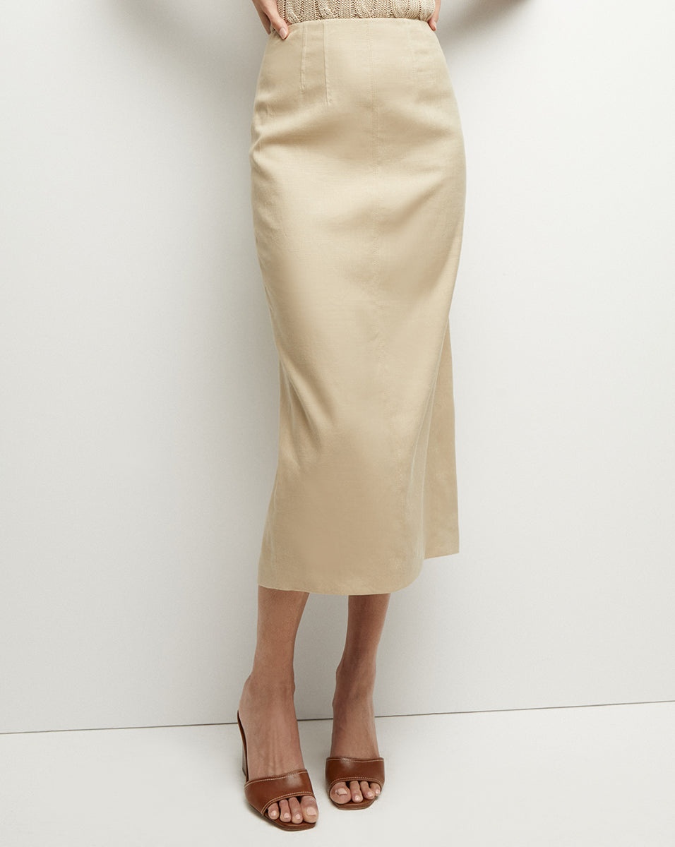 KIMPTON STRETCH-LINEN SKIRT - 4