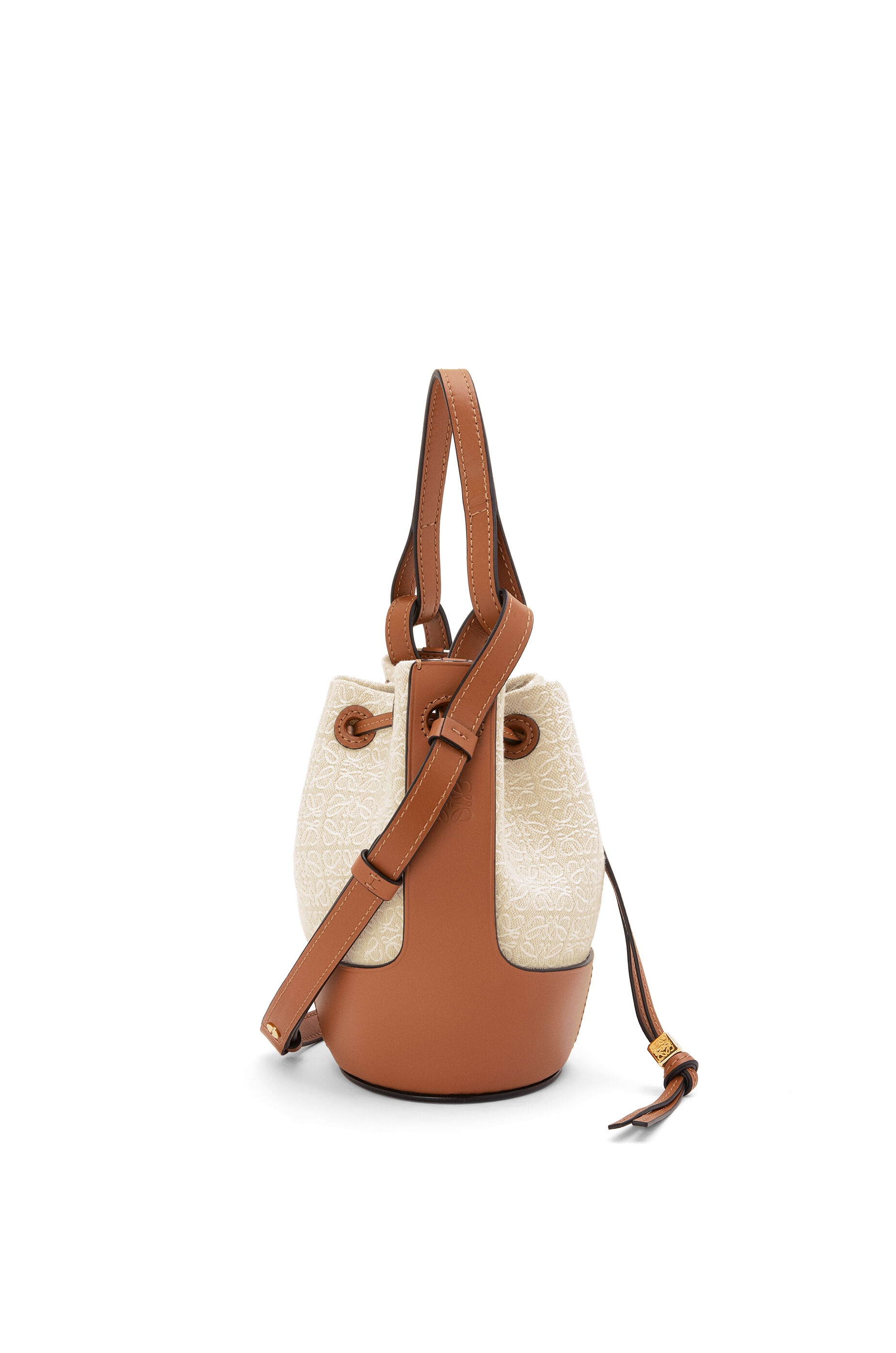 Mini Balloon bag in Anagram jacquard and calfskin - 4