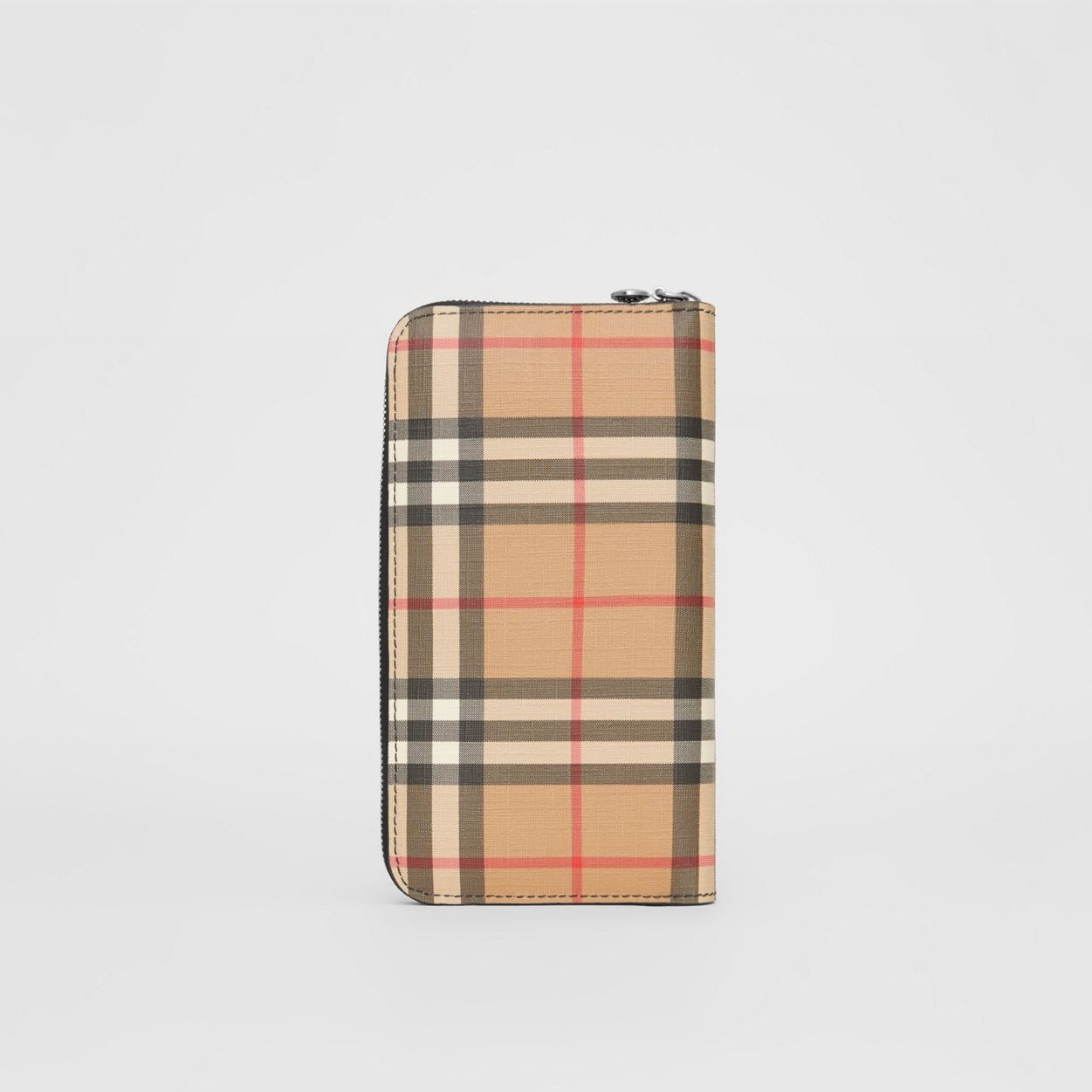 Vintage Check and Leather Ziparound Wallet - 5