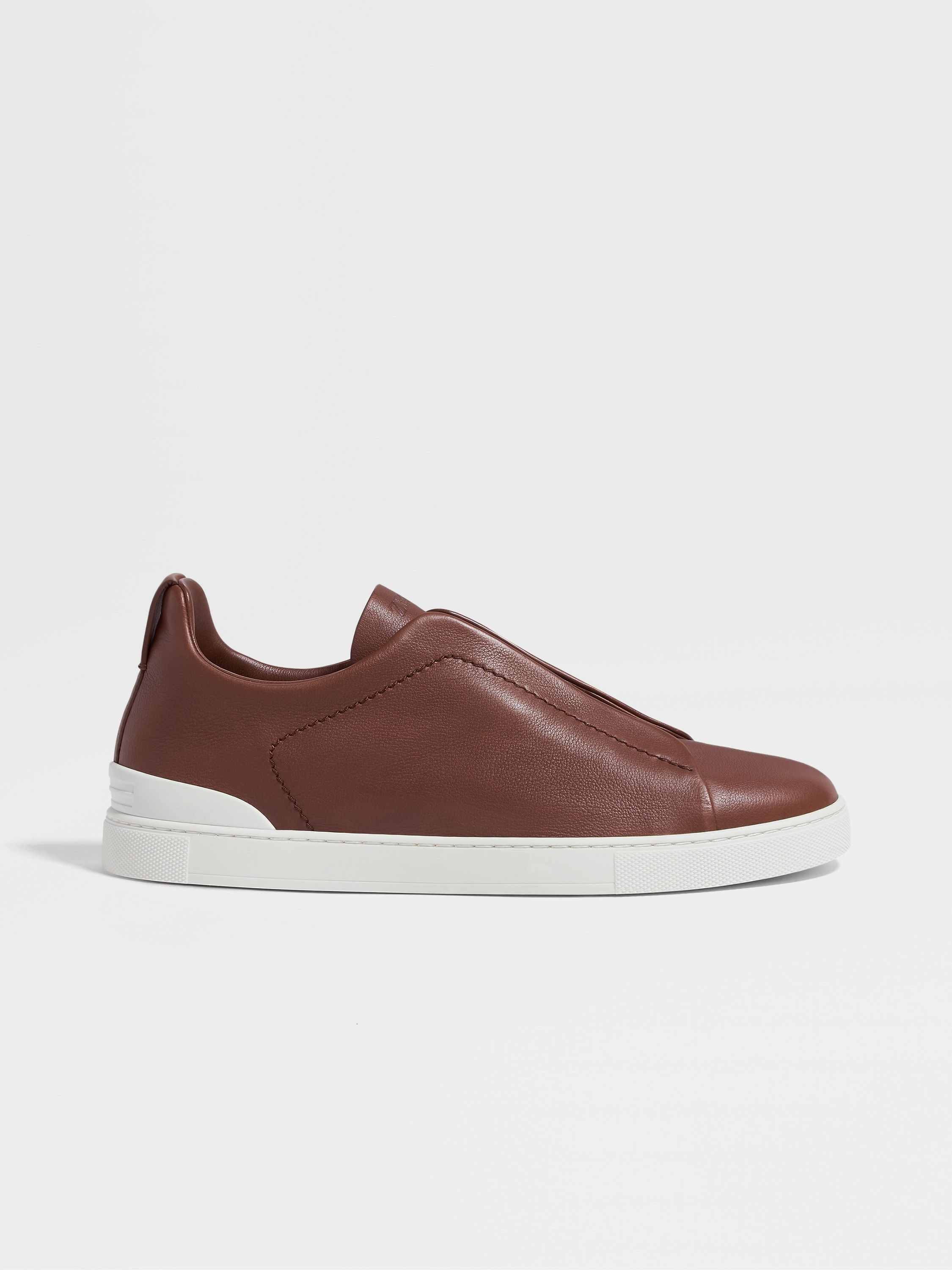 BROWN TRIPLE STITCH™ SECONDSKIN SNEAKERS - 4