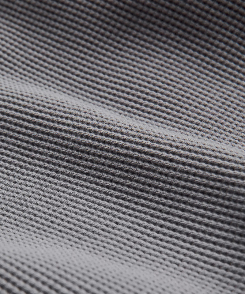 Cotton-Blend Waffle Knit Long-Sleeve Henley 6