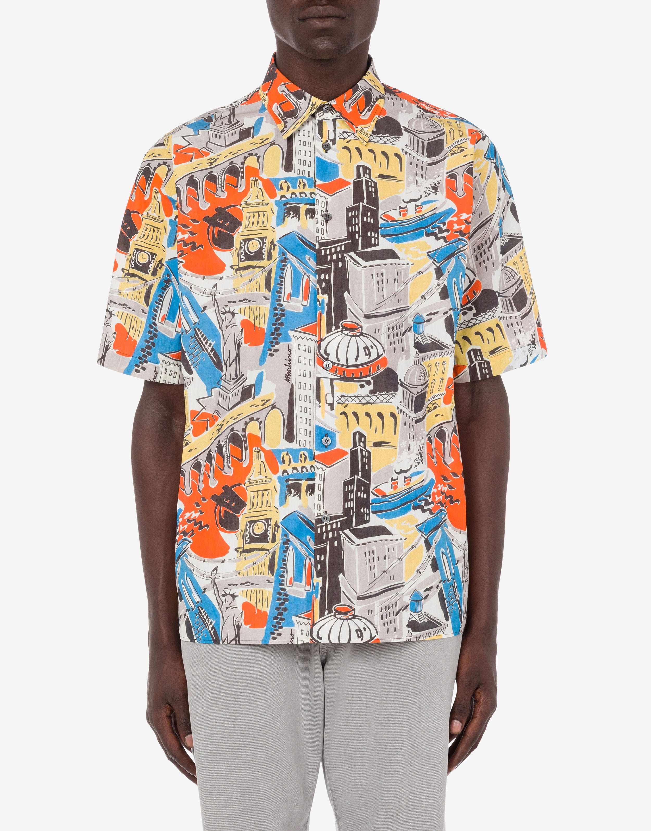 CITY PRINT NYLON SHIRT - 2