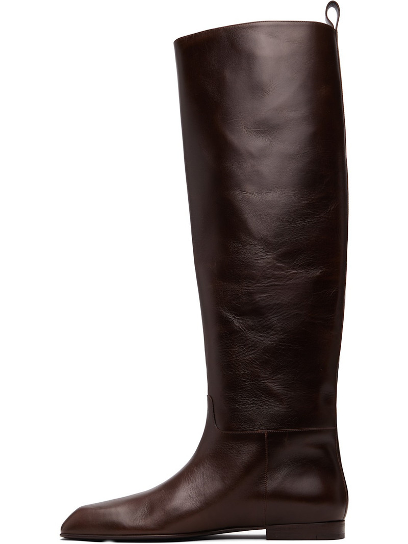 KHAITE Brown Colt Knee-High Boots outlook