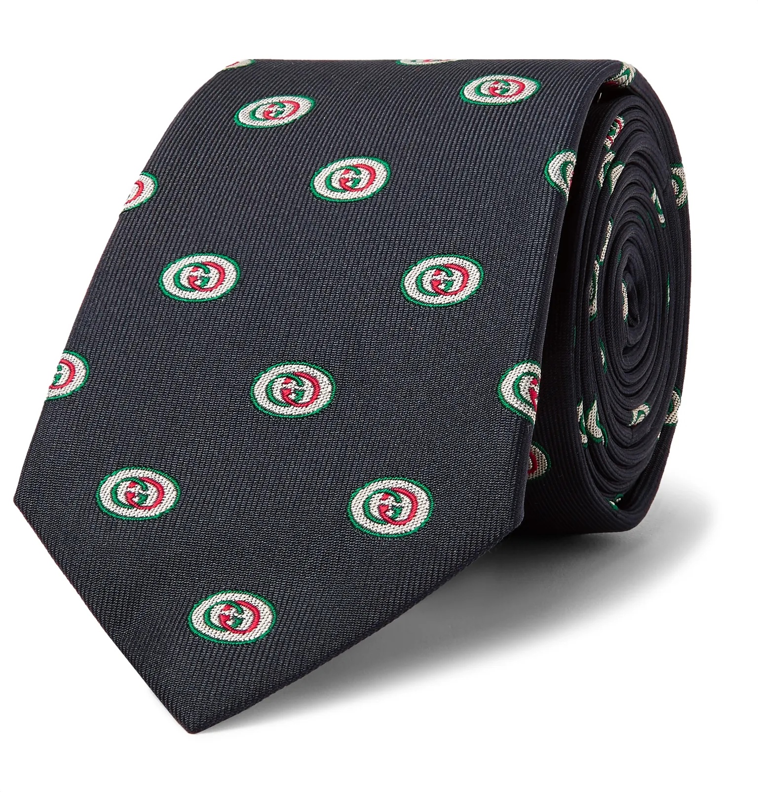 7.5cm Logo-Jacquard Silk Tie - 1