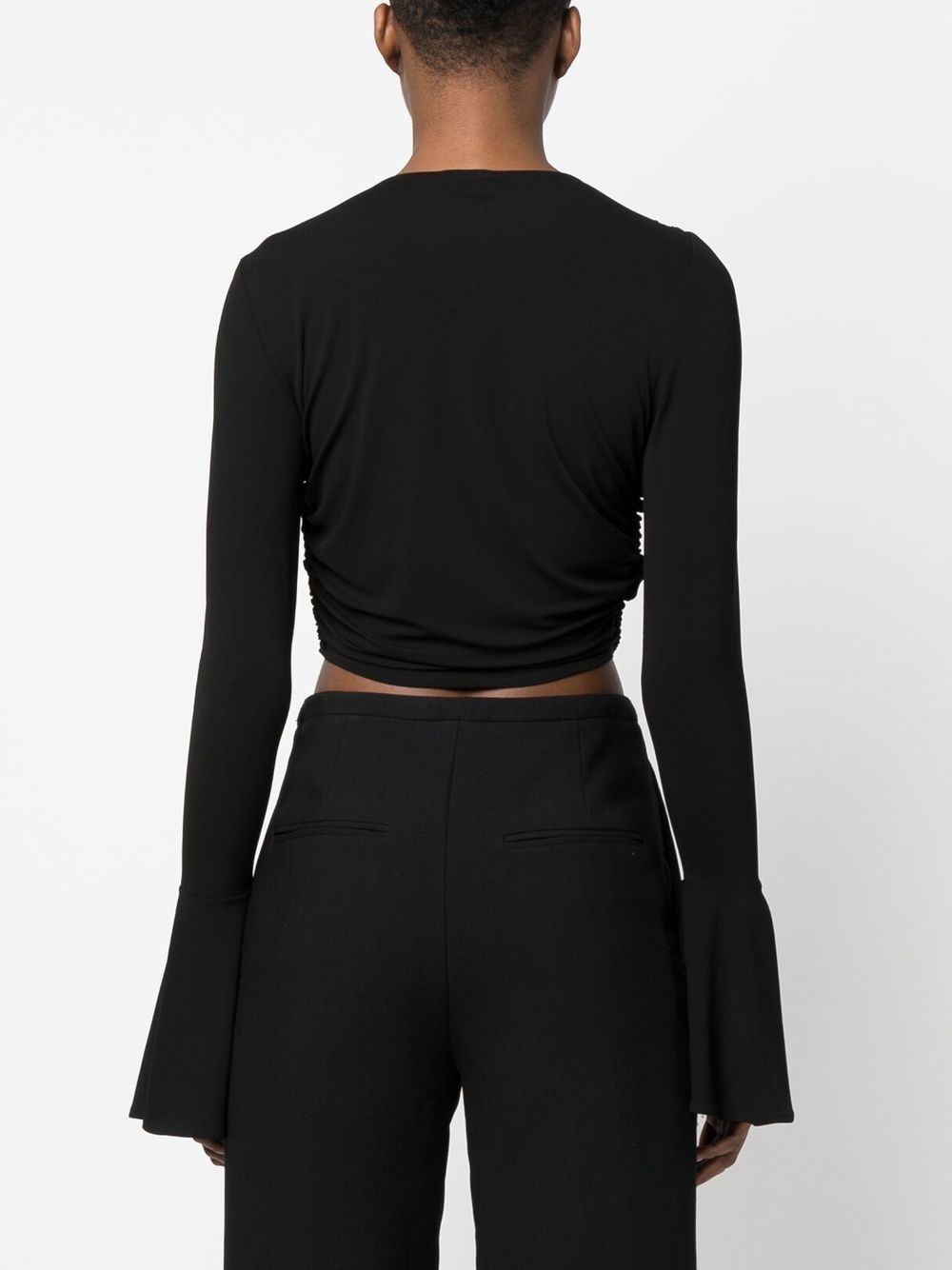 cropped long-sleeve top - 4